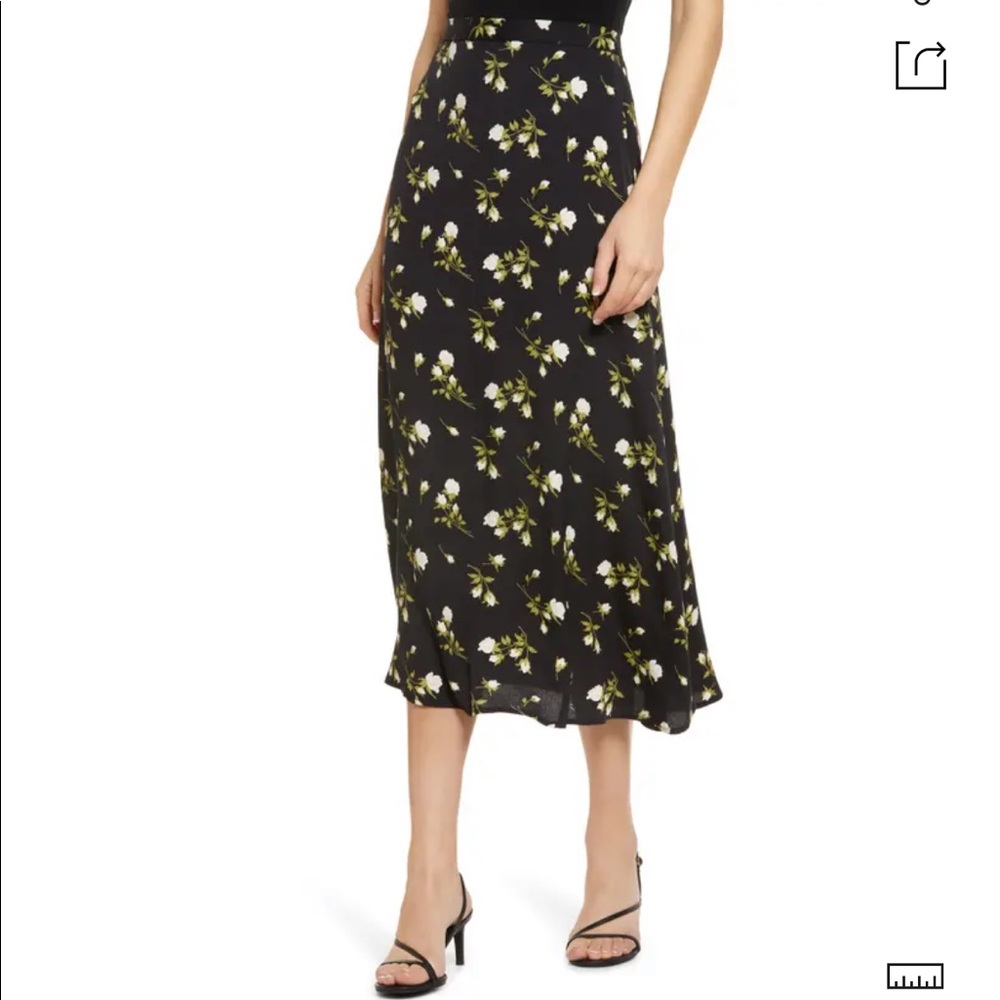 Reformation Bea Rosalee Floral Midi Skirt